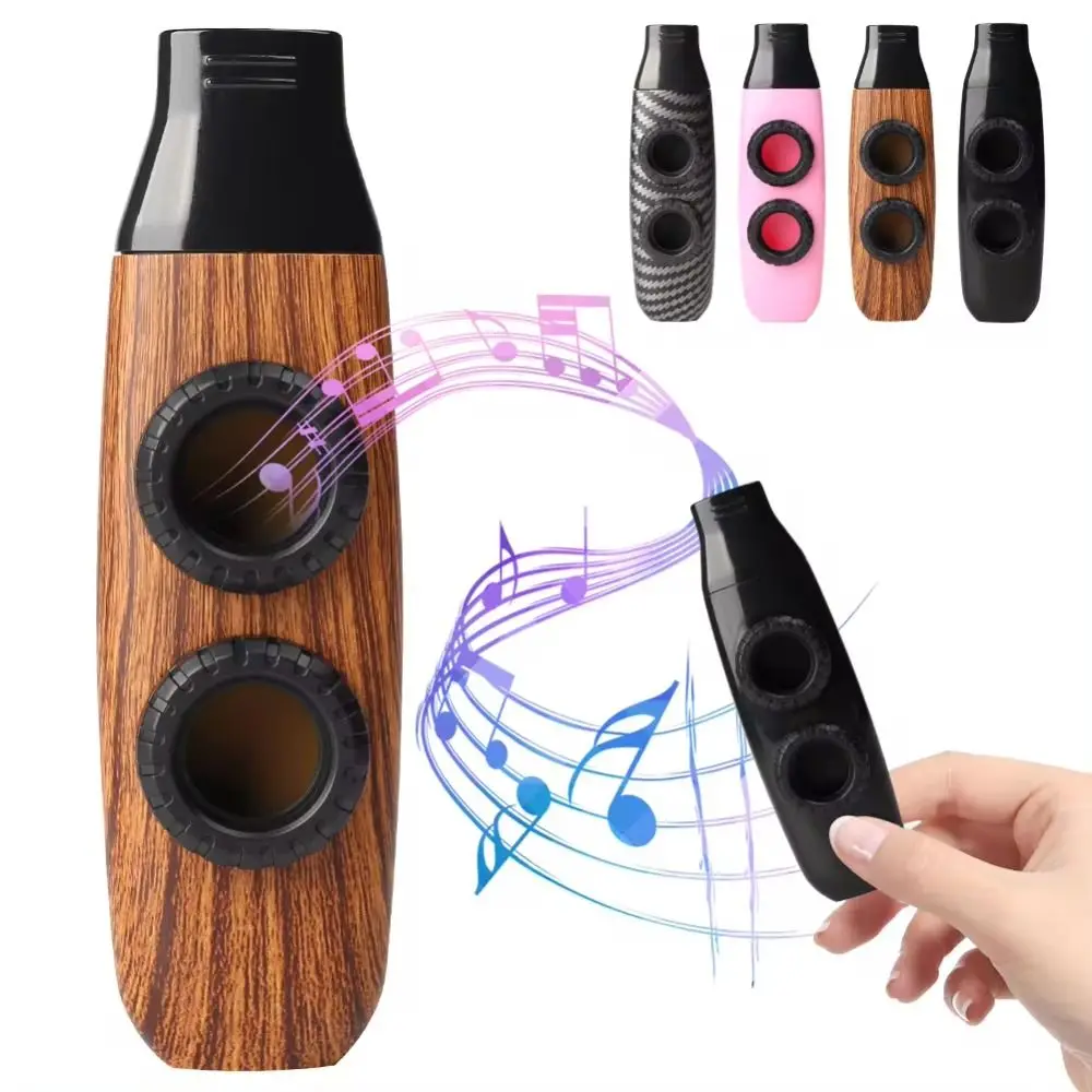 Double Hole Design Kazoo Instrument Multi Colors Wear-resistant Colored Kazoos Double Film Detachable ABS Kazoo Instrument