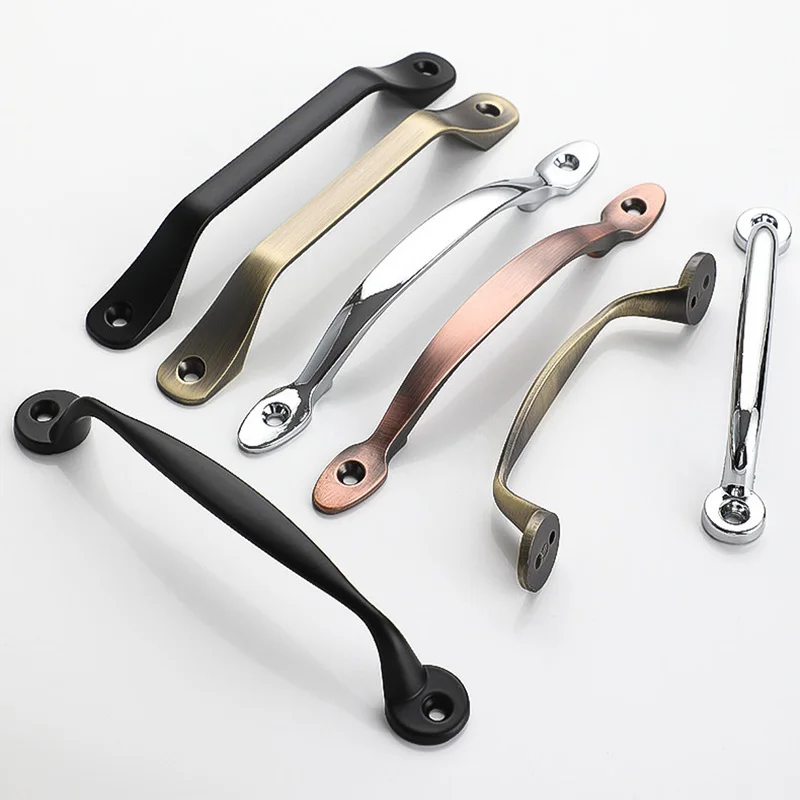 1PCS Surface Mounted Handle Modern Minimalist Retro Wardrobe Door No Punching Door Handle Drawer Wooden Door Handle Accessories