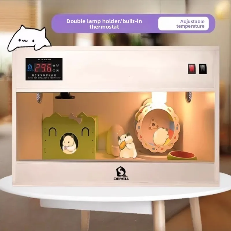 

Smart Hamster Habitat with Automatic Temperature Control Insulated Winter Home for Hamsters/Hedgehogs Heating Pets Cages