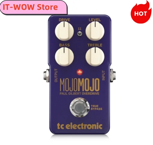 TC electronic MOJO PAUL GILBERT-EDITION Overdrive Pedal with 4-knob interface enables extensive tonal tweaking