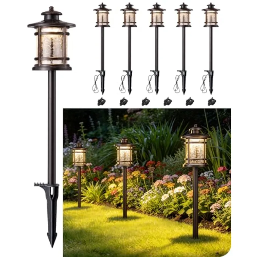 

Low Voltage Landscape Lights, 3.4W 155LM 12V 3000K Landscape Path Lights, Outdoor Waterproof Landscaping Lights, 50, 000H LED P
