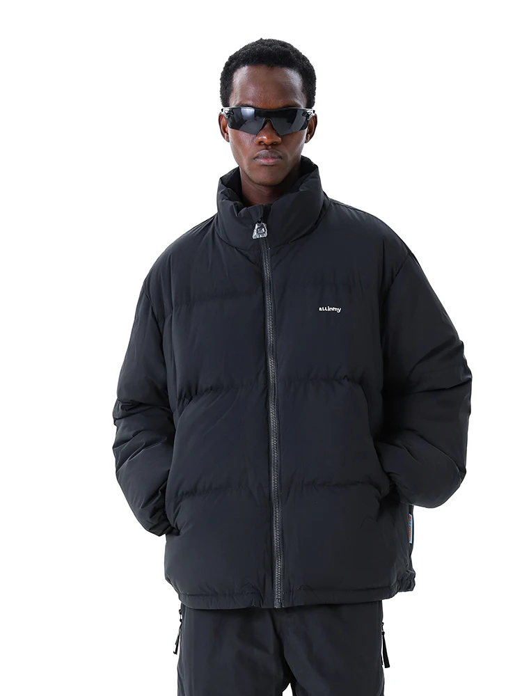 

MMOPTOP Men's Thiened ort down Jaet Stand Collar Snow Skiing Bread Sle Coat Warm Casual Sle Polyester Fiber Du down