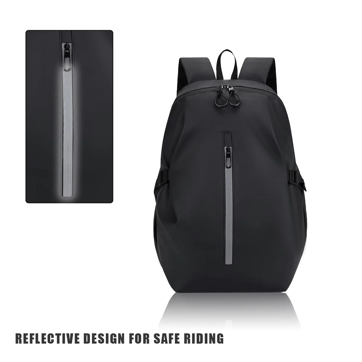 Mochila de motocicleta para homens, mochila leve à prova d'água para capacete com faixa reflexiva, bolsa para capacete de motocicleta