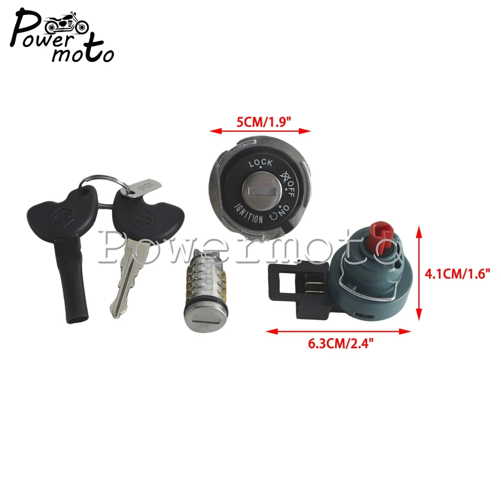 100% Brand New Complete Ignition Switch Lock Set Stable Performance High Reliability Direct Replacement  For VESPA ET2 ET4 50CC