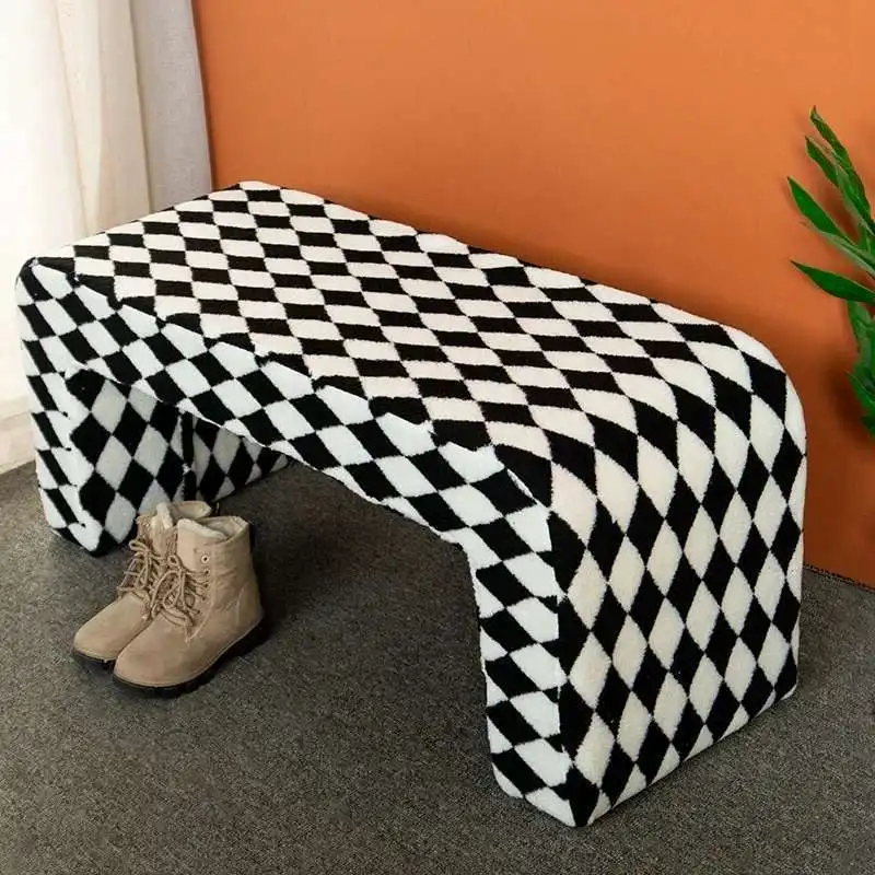 Living Glam Room Velvet Shoes Ottomans Bench Elegant Hallway Luxury comfy Bench Cute Beauty Taburete Otomano Home Furniture