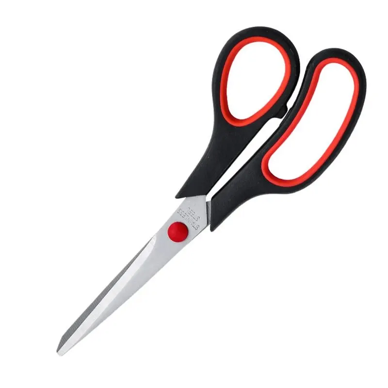 Stainless Steel Scissors Student Stationery Scissors Household Multi-Function Office Paper Cuttings Thread Cutting Head Scissors