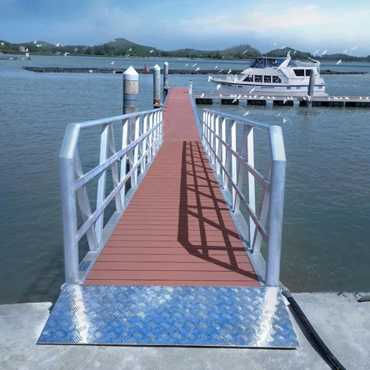 Marine rust-proof gangway with aluminium floating dock gangway ramp for sale