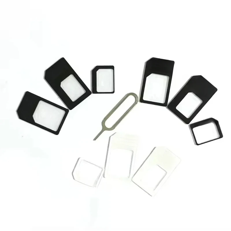 1 Set Nano‑SIM to Micro Standard SIM Card Adapter Kit for Phone, Small‑Size Converter with Eject Pin Tool