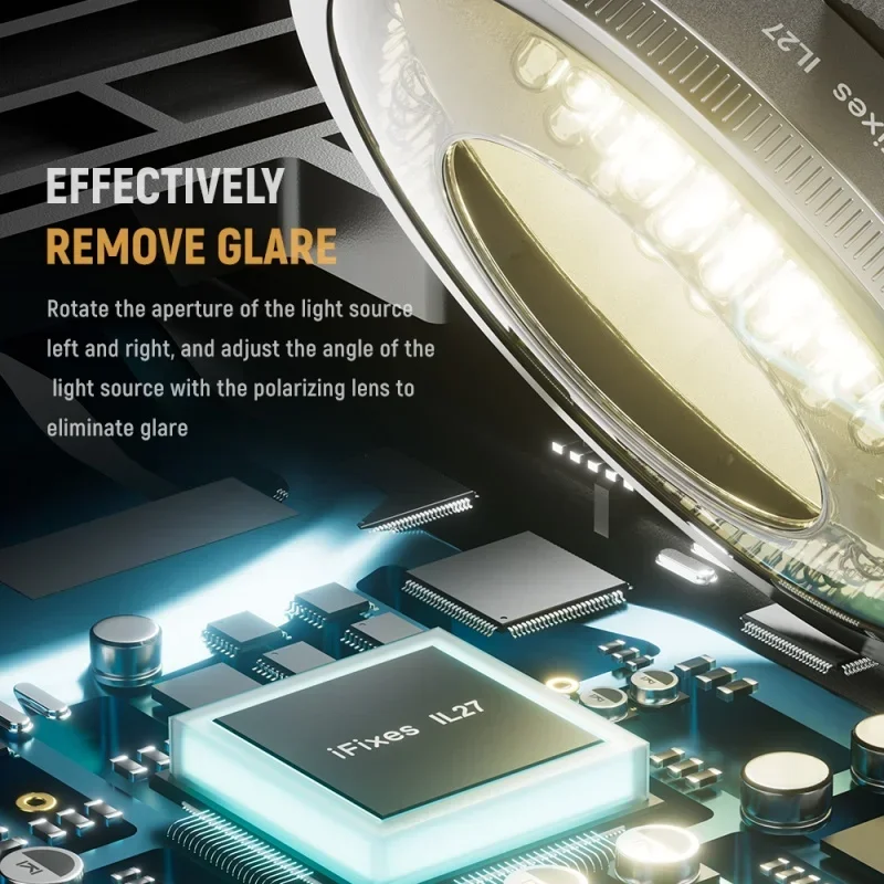 iFixes iL27 Microscope Polarized 69-LED Ring Light Anti Glare Microscope Lamp for Phone Soldering Repair Lab illuminators