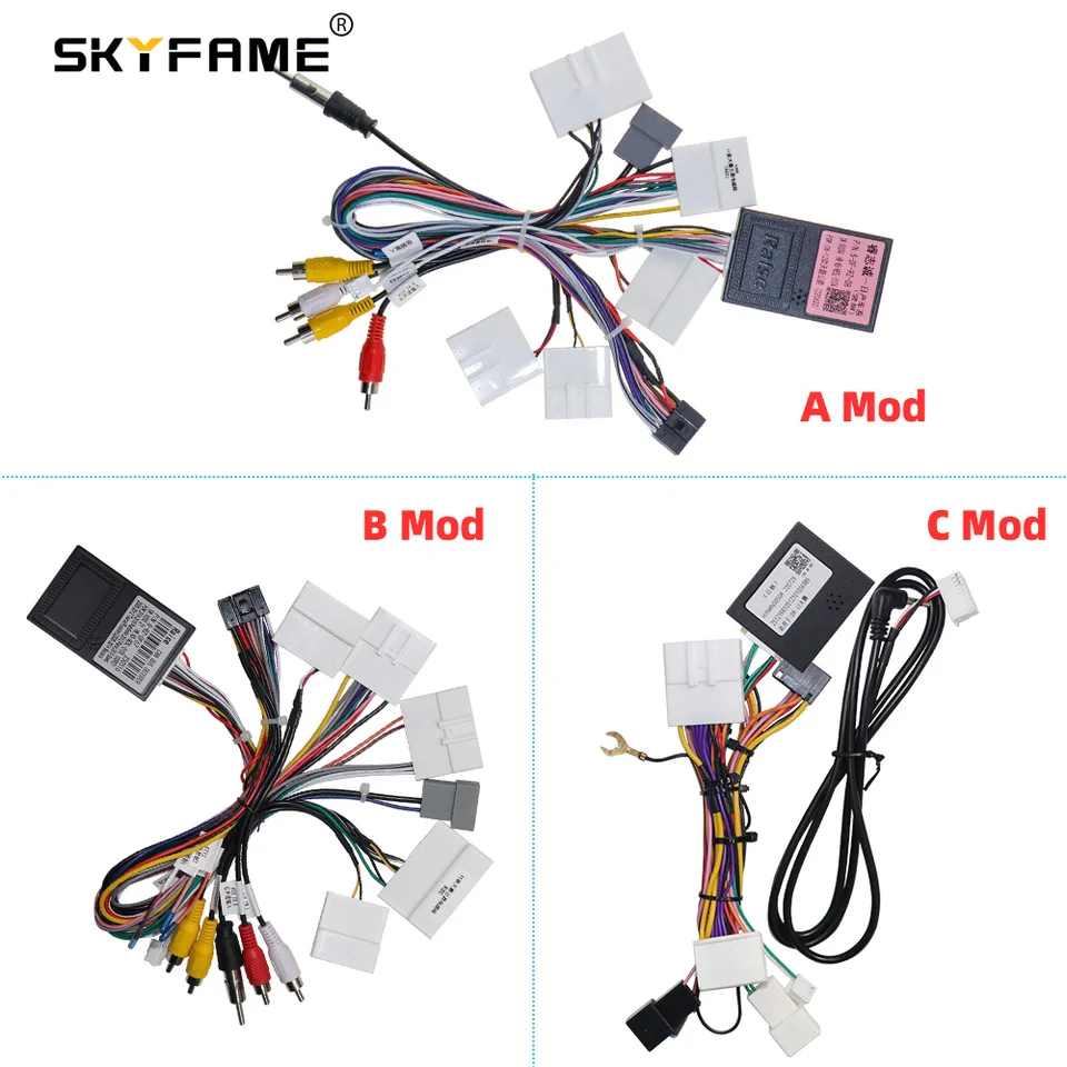 SKYFAME Car 16pin Wiring Harness Adapter Canbus Box Decoder