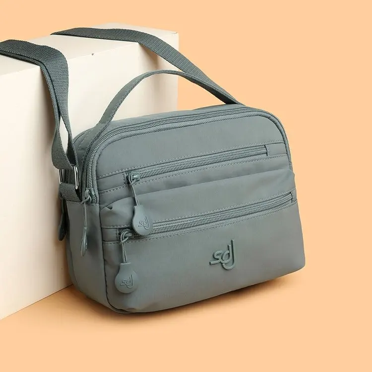 

Casual Nylon Multi-Layer Simple Handbag Large Capaci Slant Crossbody Bag Faionable Small Square Bag Lightweight Leisure S...