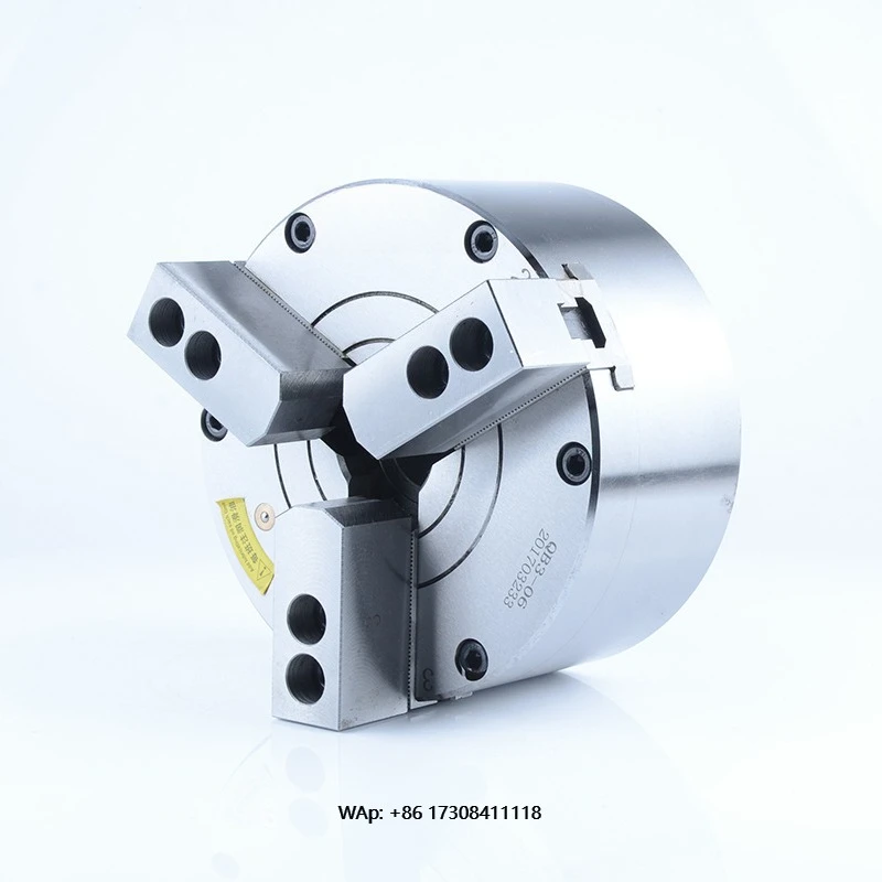 6 8 10 12 Inches Cnc Chuck Semi-through Hole Pneumatic Rotary Chuck 3 Jaws Small Drill Chuck Micro Lathe