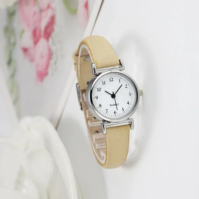 Reloj de cuarzo de alta calidad Para Mujer, Relojes informales de Esfera pequeña a la moda de lujo, reloj de pulsera de cuero Para Mujer, Relojes informales Para Mujer