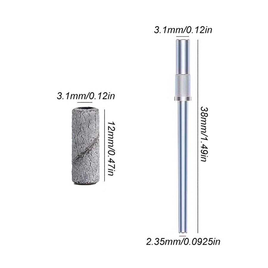 101 51Pcs Box 3mm Mini Grinding Sand Ring Bands With Mandrel For Electric Nail Drill Nail Grinding Head Manicure Dead Skin Tools - view 4