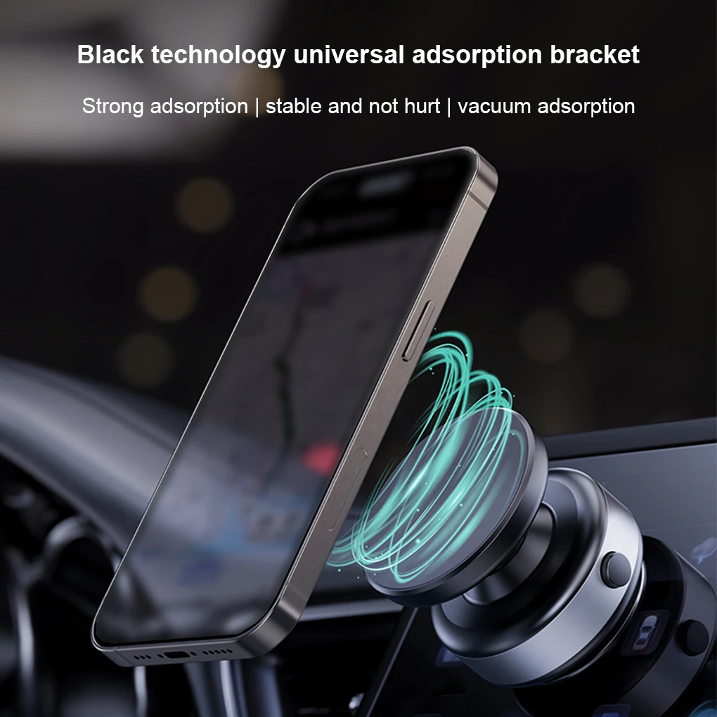 Boneruy X90 Electric Vacuum Magnetic Suction Car Phone Mount 360 Rotatable Double Sided Phone Mount for Glass Screens Wall Tiles