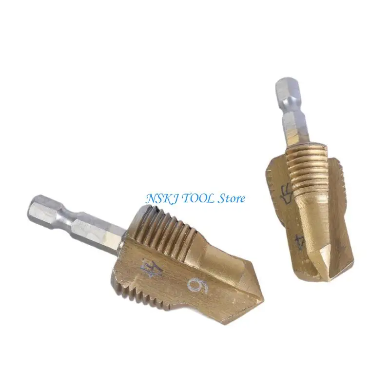 

L8RC 2Pcs Shank Drill Bits 3/4" Pipe Lifting Reaming Tool Set