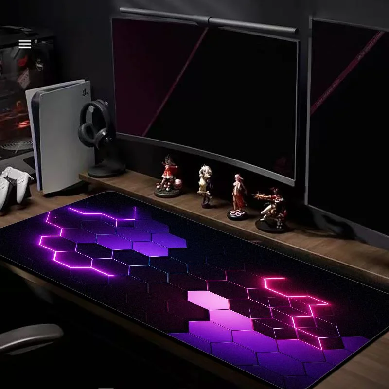 Tech Accessories For Students - VIKAMA Neon Hexagonal Gaming Desk Mat,