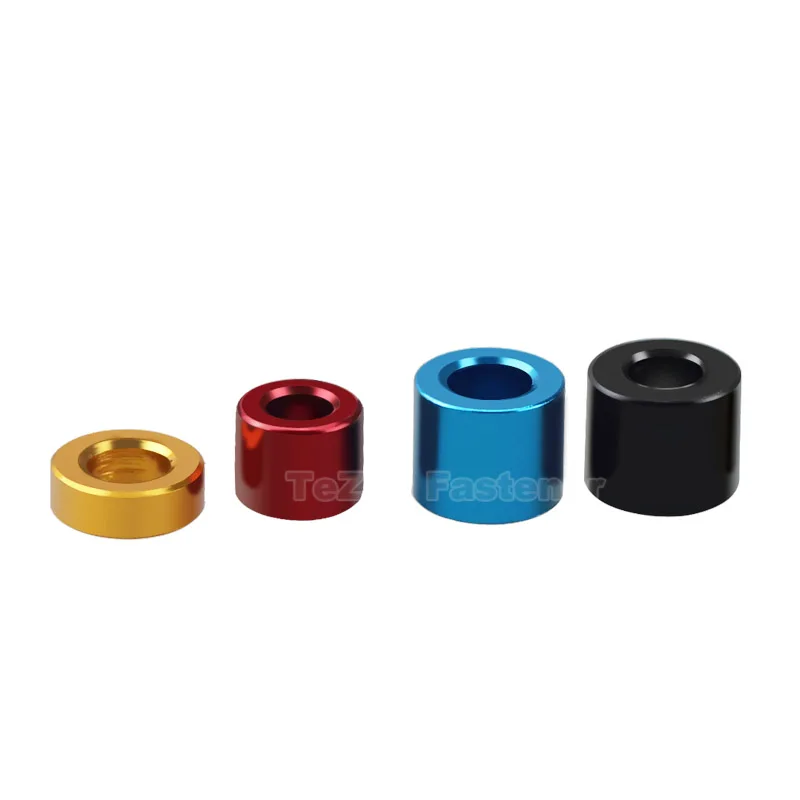 10Pcs M3.1 Aluminium Bushing Gasket Washer Ring Round Hollow Standoff Spacer CNC Sleeve RC Model Colour No Thread Anodized