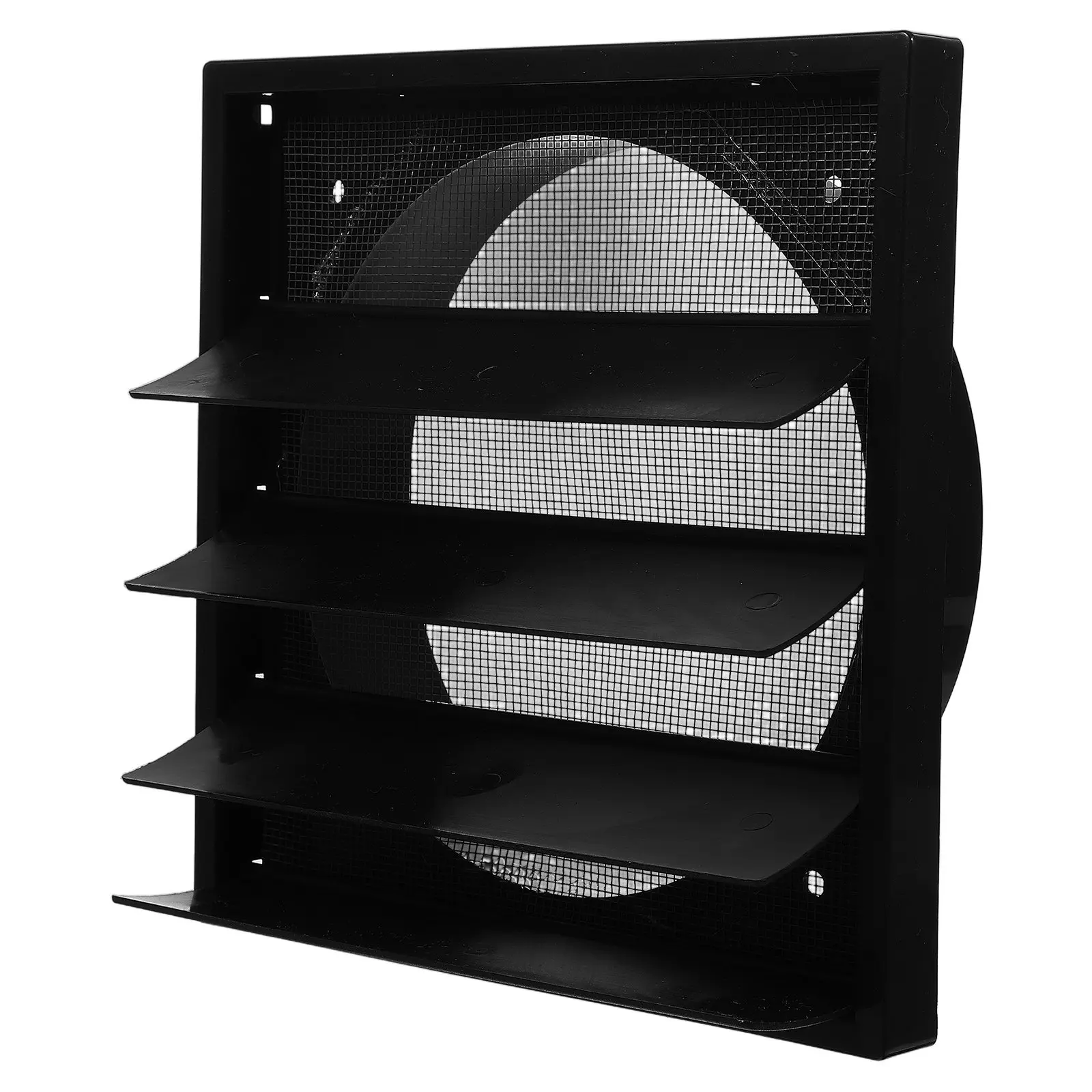 ABS Square Plastic Louver Vent Cover with Mesh Exterior Wall Outlet Grille for Bathroom Kitchen Exhaust Fan