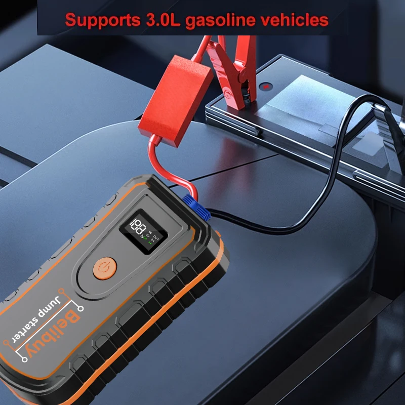 Arrancador de Emergencia Portátil para Auto de 45,00 mAh, Cargador, Encendedor de Cigarrillos, Apto para Vehículos de Gasolina y Diésel