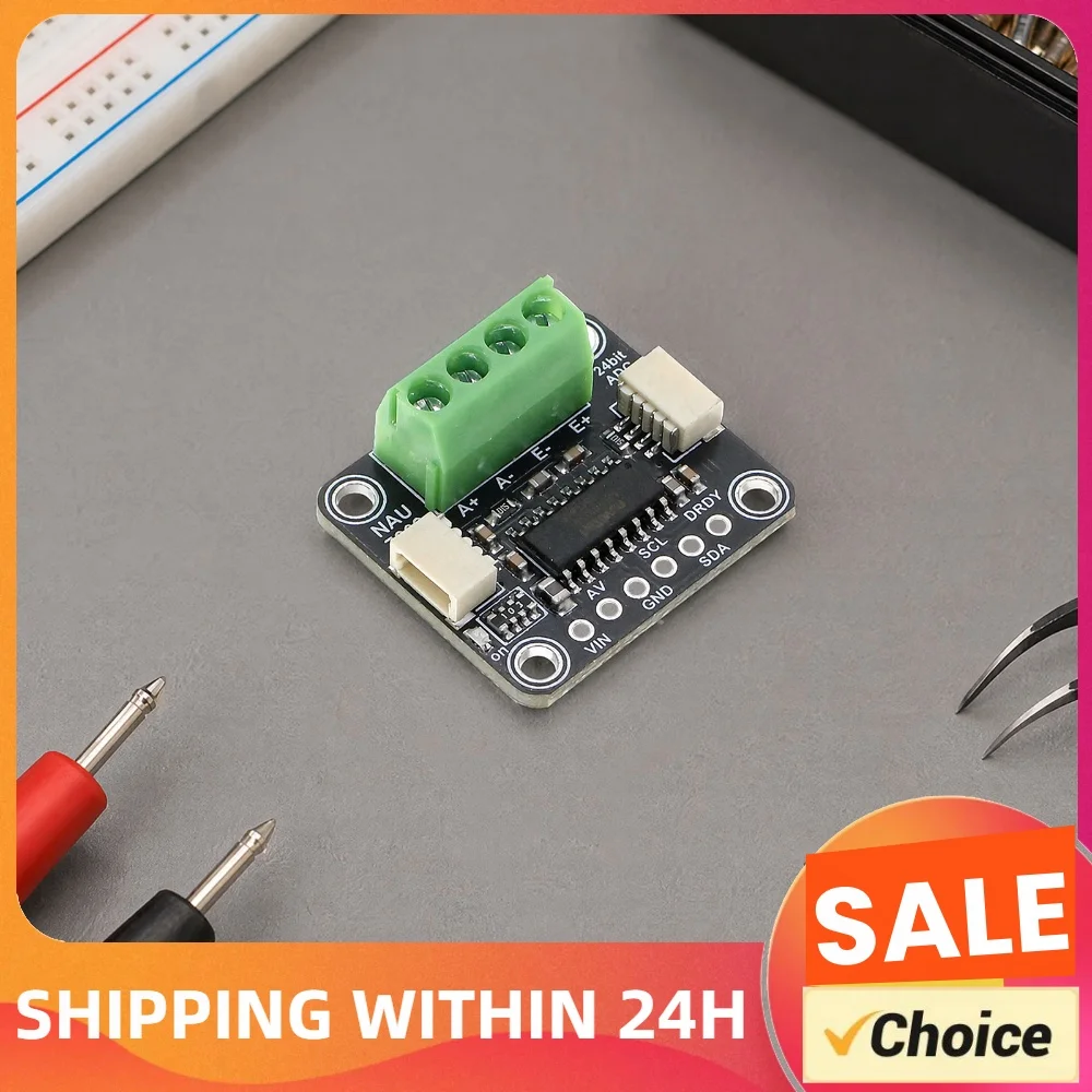 NAU7802 24-Bit ADC Module STEMMA QT Qwiic I2C 0x2A Address PGA 1-128 Gain 10SPS-320SPS 2.7V-5.5V
