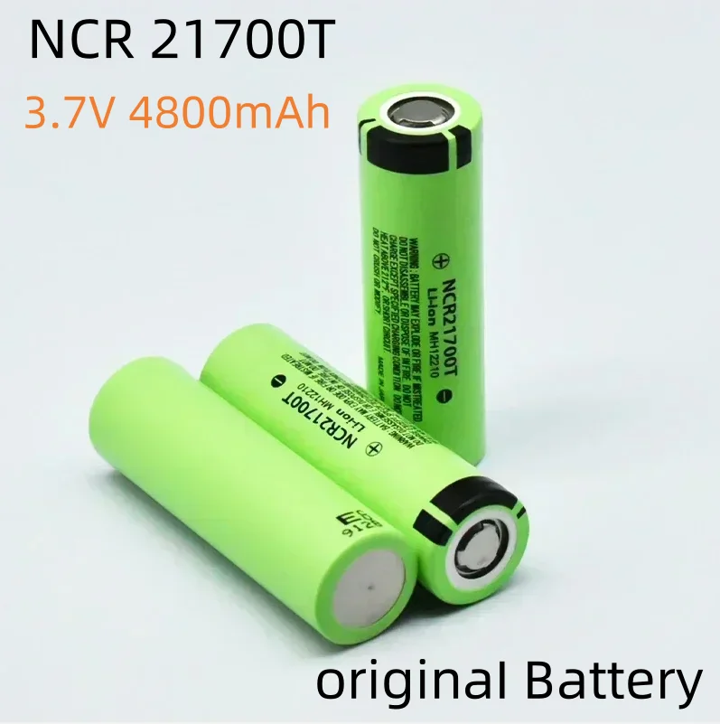 New 21700 NCR21700T Rechargeable Lithium 4800mAh 3.7V Power Battery High Discharge High Drain Li-ion Battery HD Cell +charger
