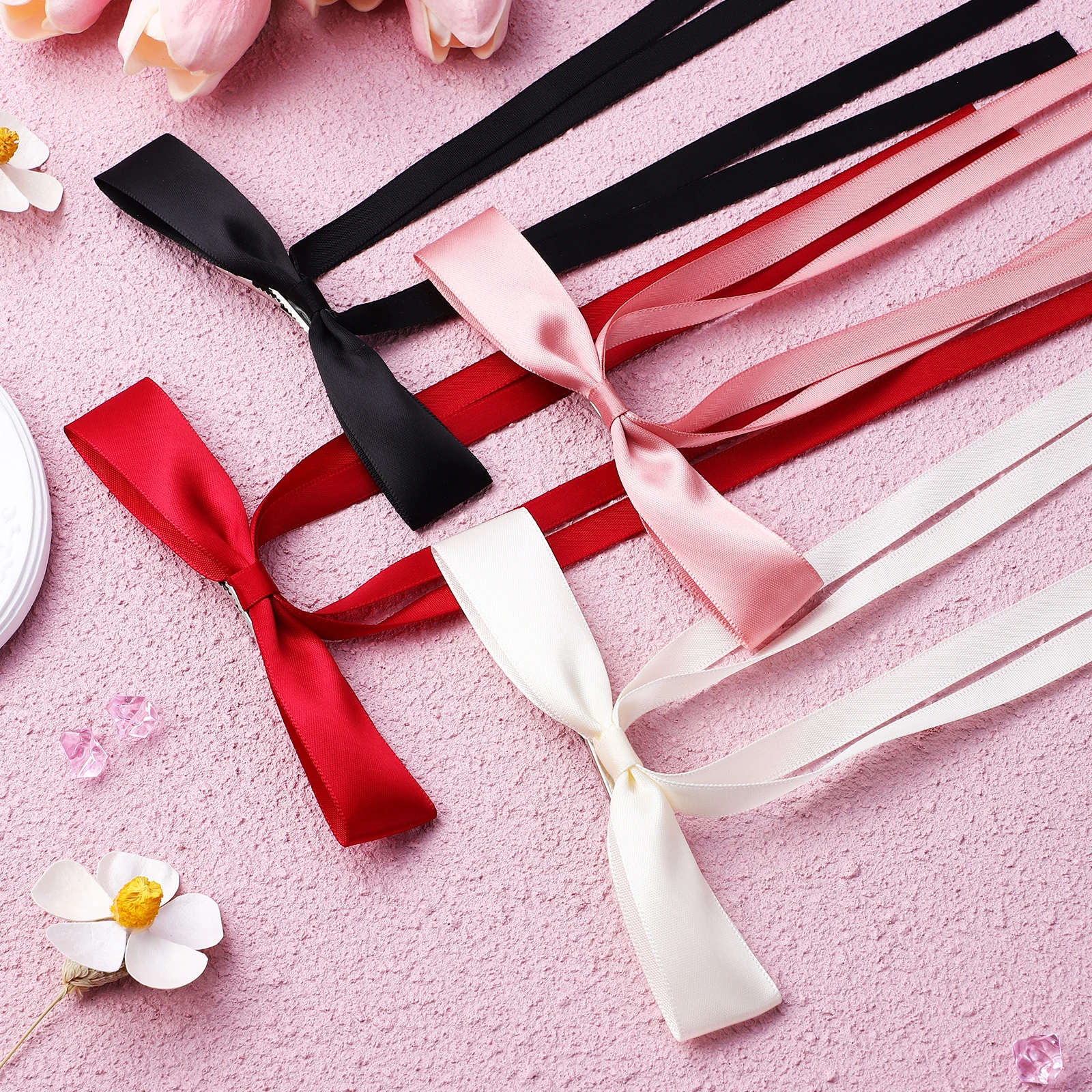 

8 Pcs Hair Bows for Women Thick Ribbon Small Bow Clips Durable Comfortable Multi Color Hair Accessories Barrettes