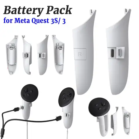 Rechargeable Battery Cover Charging Grips Cover Accessories for Meta…