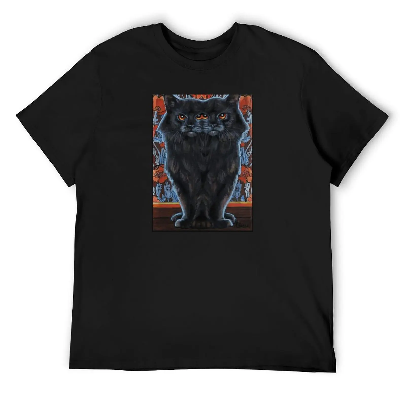 

Funhouse Mirror Black Cat T-Shirt graphic t shirt vintage custom t shirt summer clothes tshirts for men