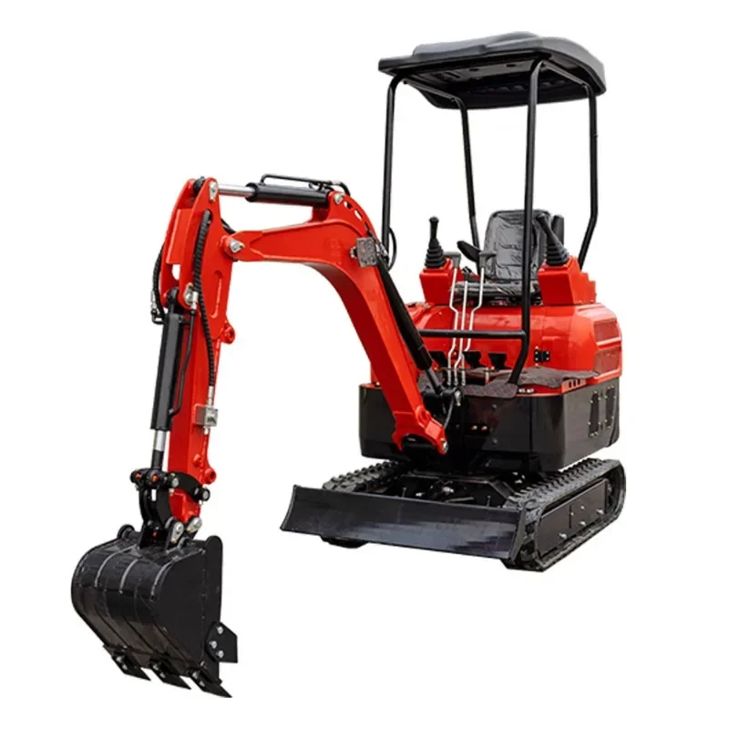 Hydraulic 2-ton water-cooled three-cylinder diesel engine, boom side pendulum digging deep, optional track telescopic