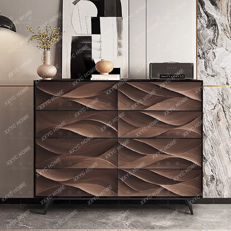 

Living room wall locker light luxury chest cabinet carved drawer cabinet