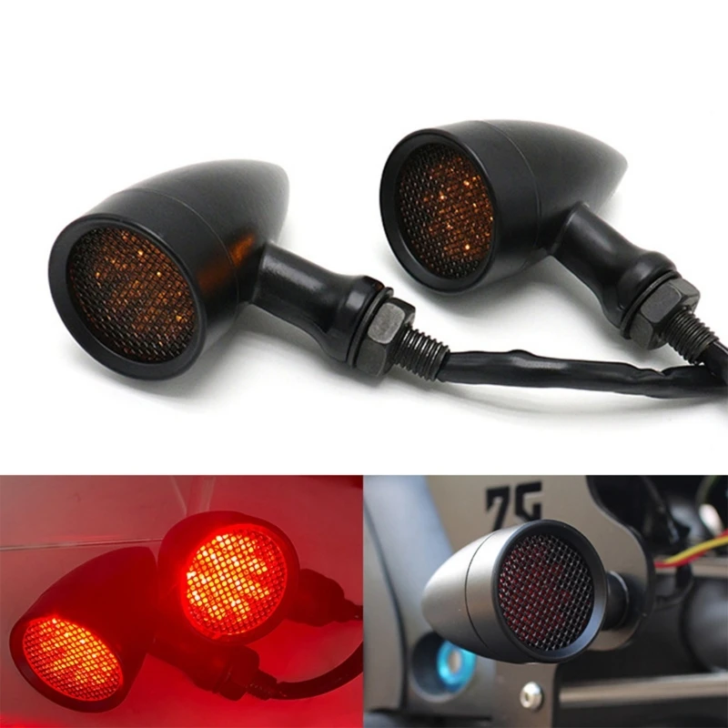 

D0UC Motorcycle Safety Turn Lights Waterproof Energy Saving LEDs Plugs and Play Installation 100W