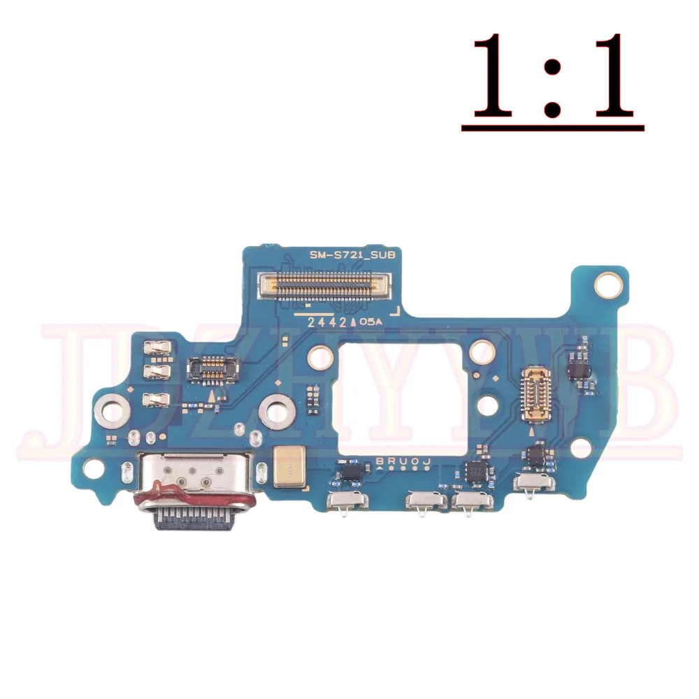 Charging Port Board For Samsung Galaxy S24 FE S24FE Loudspeaker Ringer Buzzer Fingerprint Scanning Sensor Signal Flex Cable