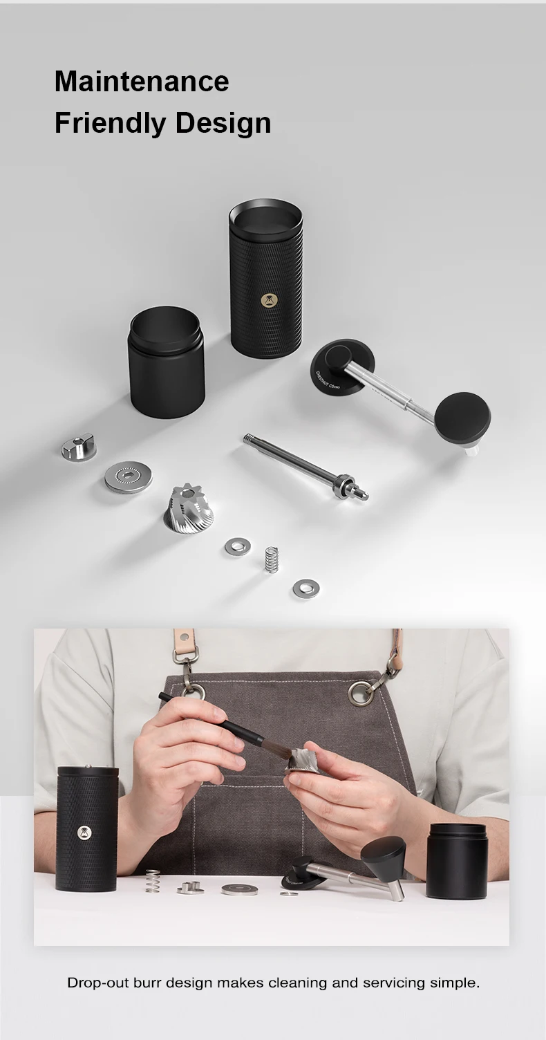 TIMEMORE Chestnut C5ESP PRO Portable Manual Coffee Grinder Foldab Handle Design S2C 42mm Burr Inside Higher Grinding Efficiency