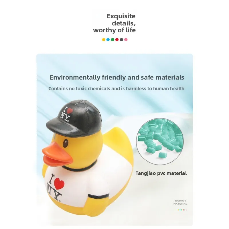 Artefato de descompressão meninos e meninas bebê brincando na água pequeno pato amarelo brinquedo pvc vinil banho pato crianças beliscando pato