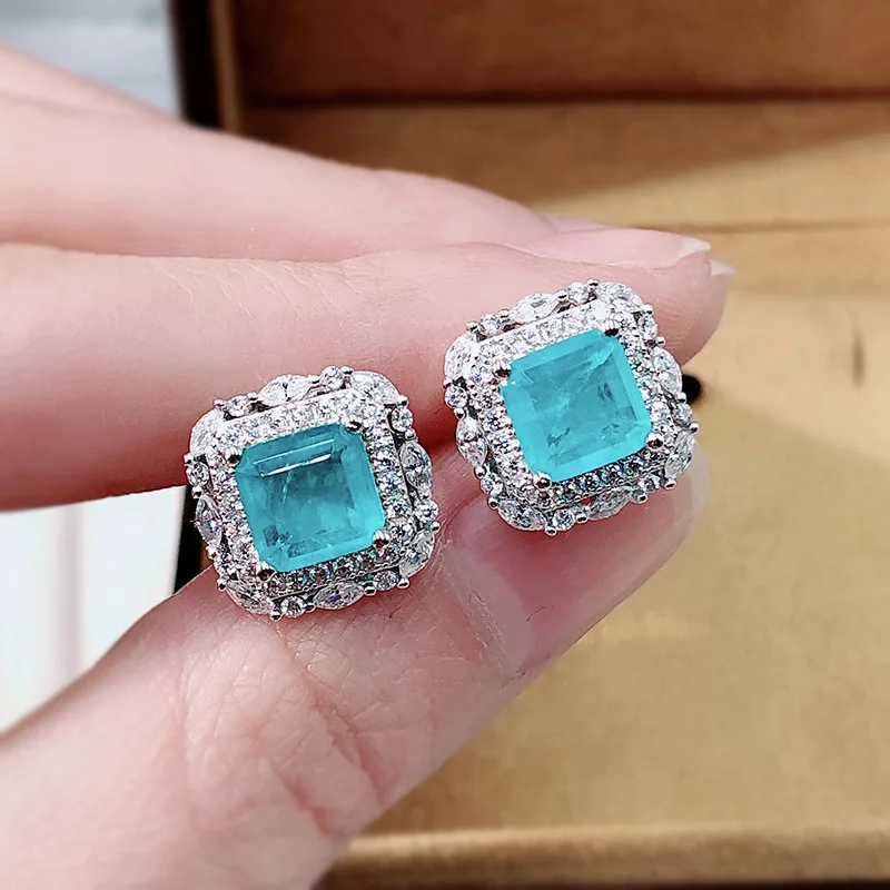 925 sterling silver jewelry earrings inlaid with full diamond earrings eternal jewelry female jewelry