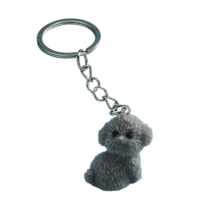 Cartoon Puppy Keychains Cute Dog Pendant Keyring For Women Girls Earphone Case Charm Backpack Decoration Accessories Gifts