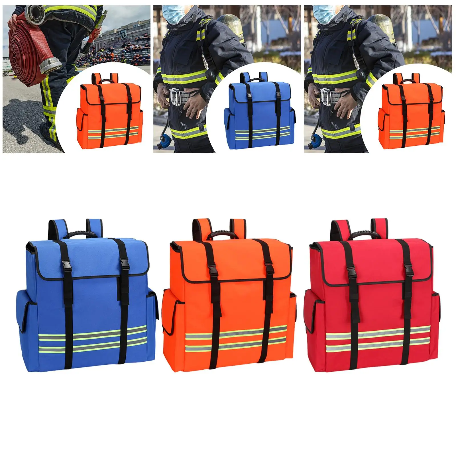 

Fire Hose Backpack, Practical Portable Large Capacity Waterproof Wear Resistant Outdoor Firefighting Equipment Bag