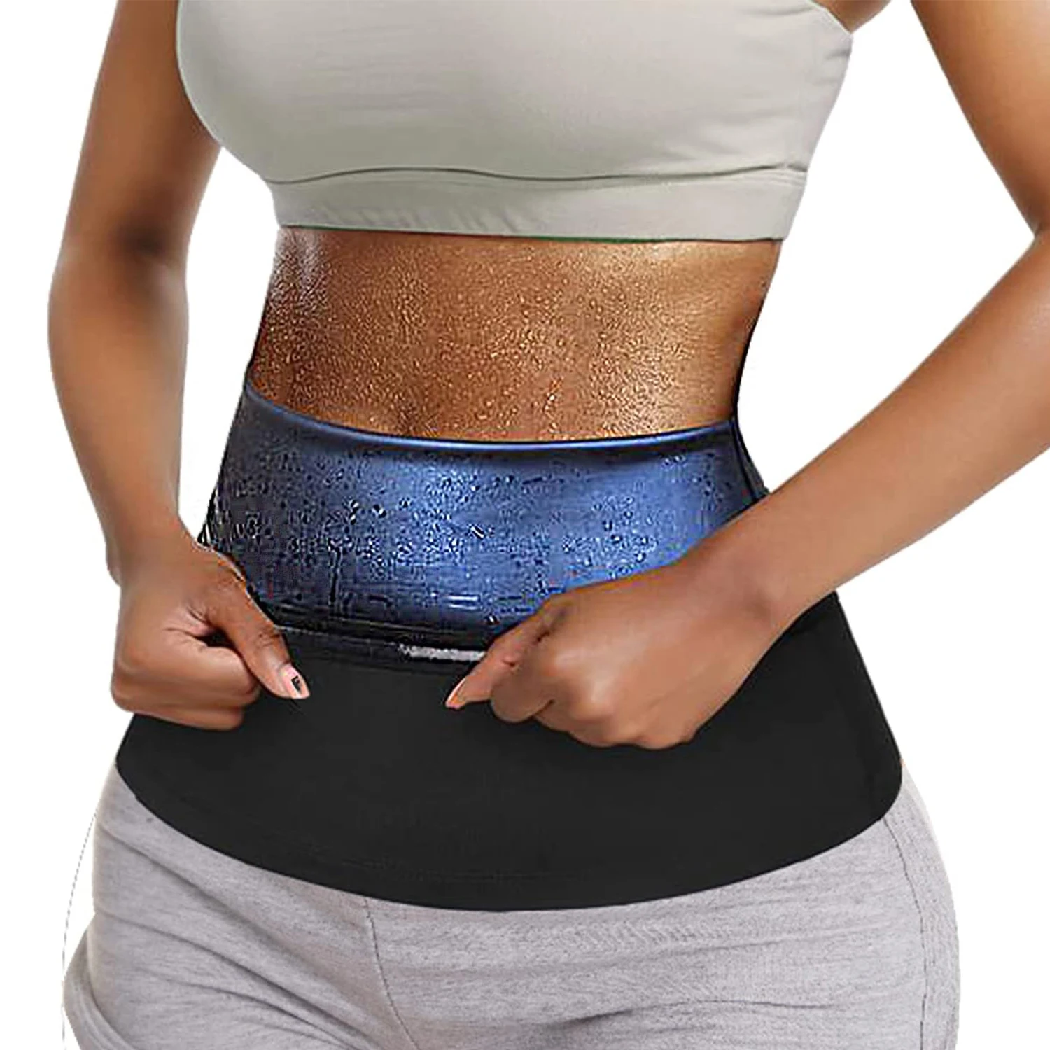 1 قطعة النساء الخصر المتقلب ساونا عرق حزام للف الوسط الفرقة للتمرين ممارسة كمال الاجسام انخفاض ساونا دعوى حزام عرق البطن