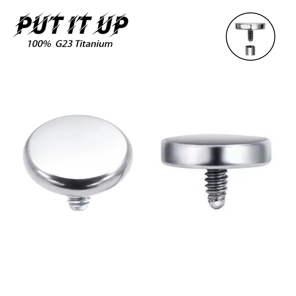 5/10 Stück F136 Titan Flat Stud Base 14G 16G Runde Spirale Ohrläppchen Ohr Knochen Nase Stud Halter Körper Piercing Schmuck Zubehör