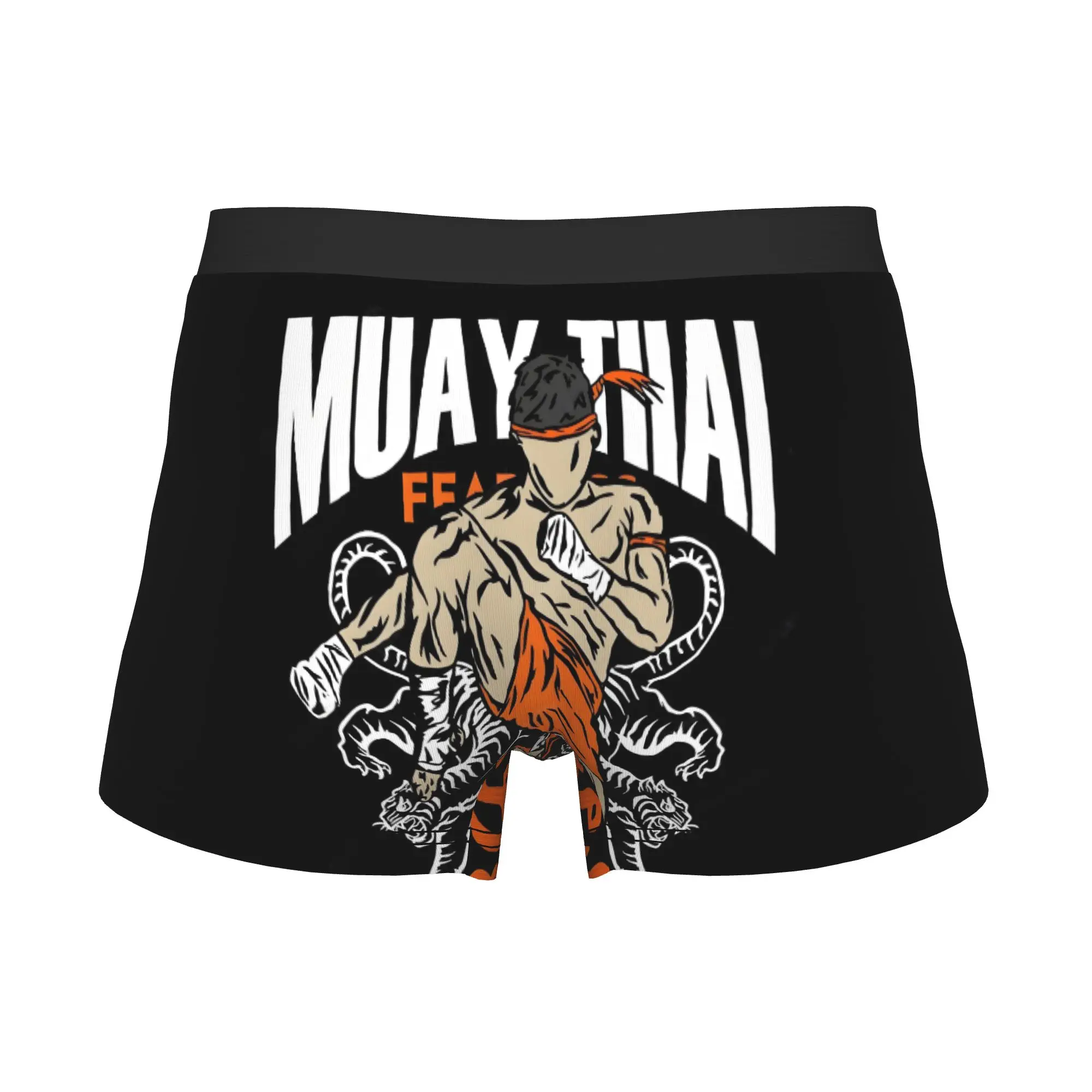 Male Fashion Muay Thai Martial Arts Fighter Underwear Warrior Spirit Boxer Briefs Soft Shorts Panties Underpants