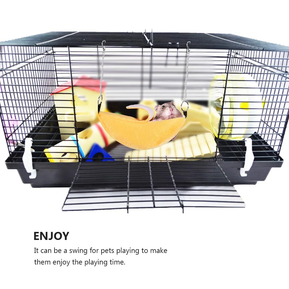 

2Pcs Pets Hanging Bed Small Animals Sleeping House Cage Swing for Hamster Chinchilla Pets Hammock