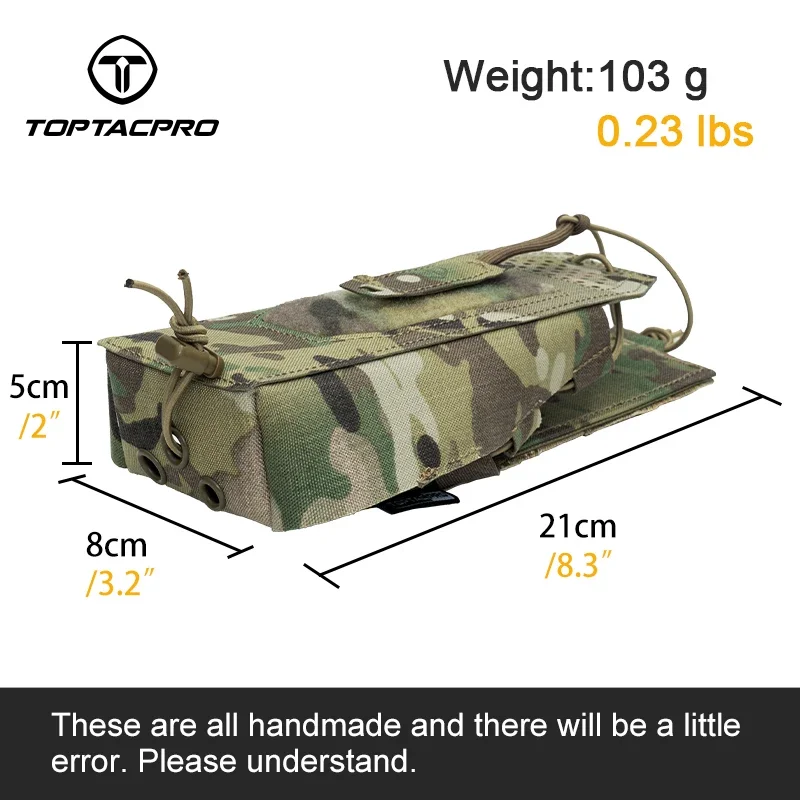 TOPTACPRO Tactical Radio Pouch For Walkie Talkie MOLLE MBITR PRC148 152 Radio Holster Tool Pouch 8533 view 5