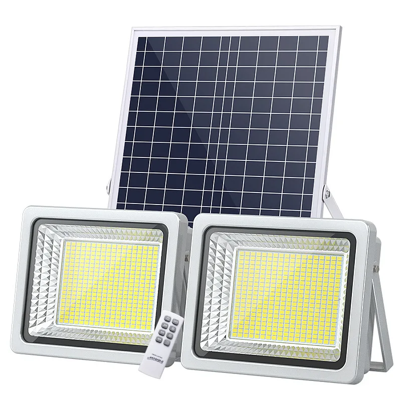 300W Outdoor Solar LED Street Light | Dusk Dawn Safety Floodlight Parking Lot Sports Field Basketball Court Solar Garden Lights