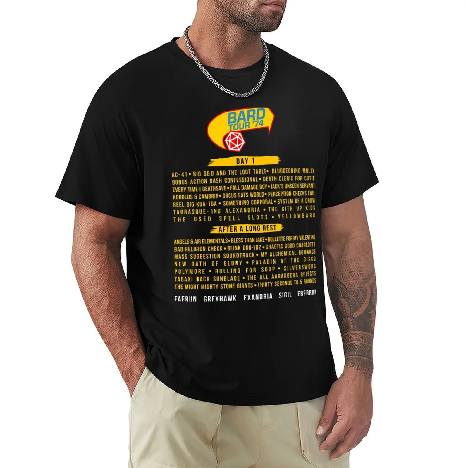 

Bard Tour '74 T-Shirt hippie clothes customizeds oversized Men's t-shirts