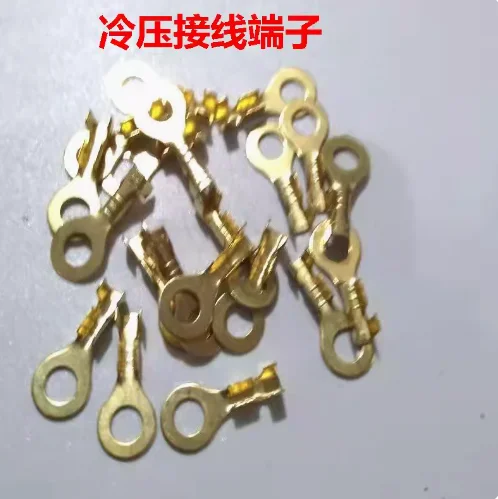 20 buah 4.2mm cincin Lug cincin mata tembaga Crimp kabel terminal Lug kawat konektor tidak terisolasi Kit bermacam-macam