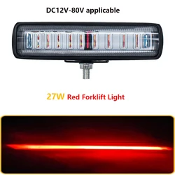 27W LED Forklift LightsTruck Safety Work Light Bar 12-80W Red Flood Beam Danger Zone Warning Lamp Side Line Marker Lights