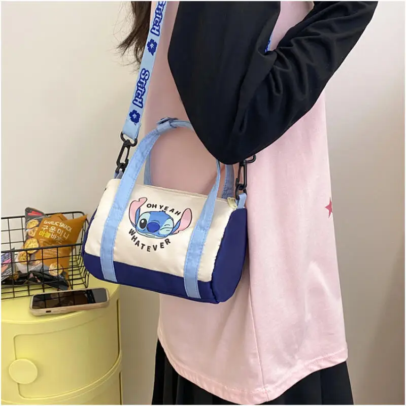 

Disney Lilo Stitch Bucket Bag Creative Cartoon Stitch Handbag Cute Anime Figures Crossbody Bags Casual Commuter Backpack Gifts
