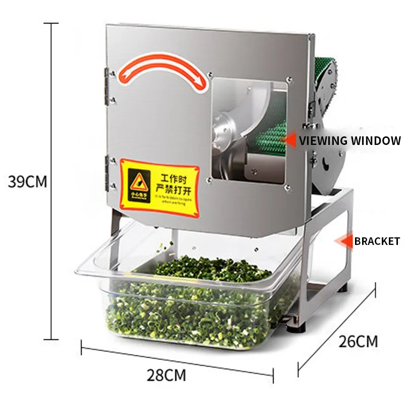 Small Electric Vegetable Cutter Stainless Steel Multi‑Function Slicer Shredder Dicer for Restaurant Canteen