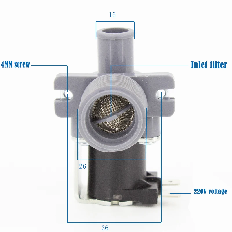 Аксессуары для впускного клапана льдогенератора Клапан подачи воды Электромагнитный клапан Детали впускного клапана льдогенератора Оригинальные детали льдогенератора